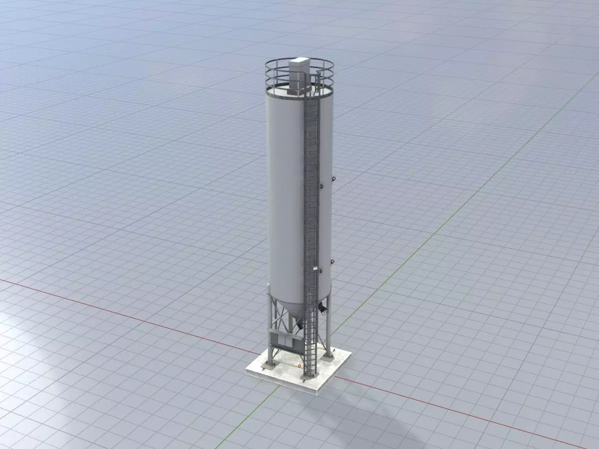 Industrial Cement Silo All Versions 3D Model Collection_47