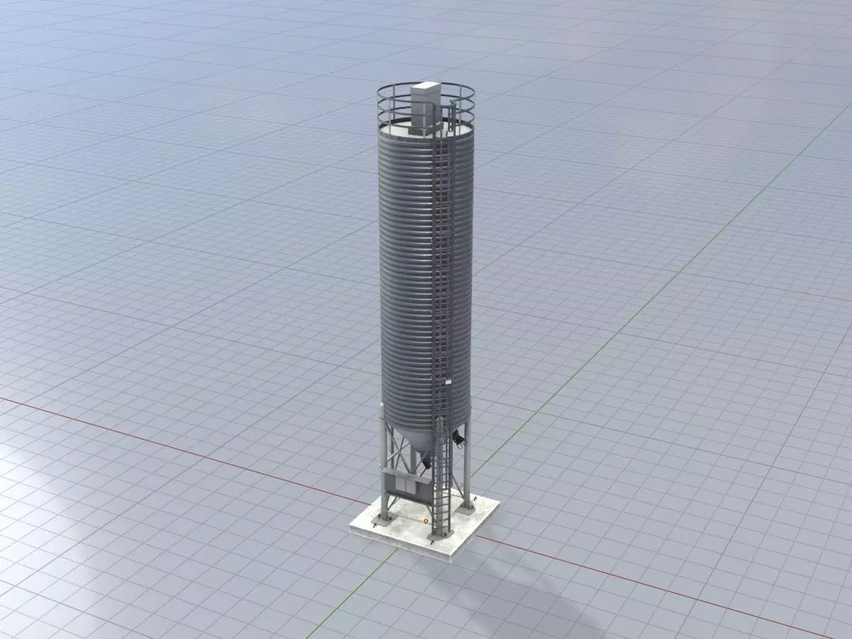 Industrial Cement Silo All Versions 3D Model Collection_66