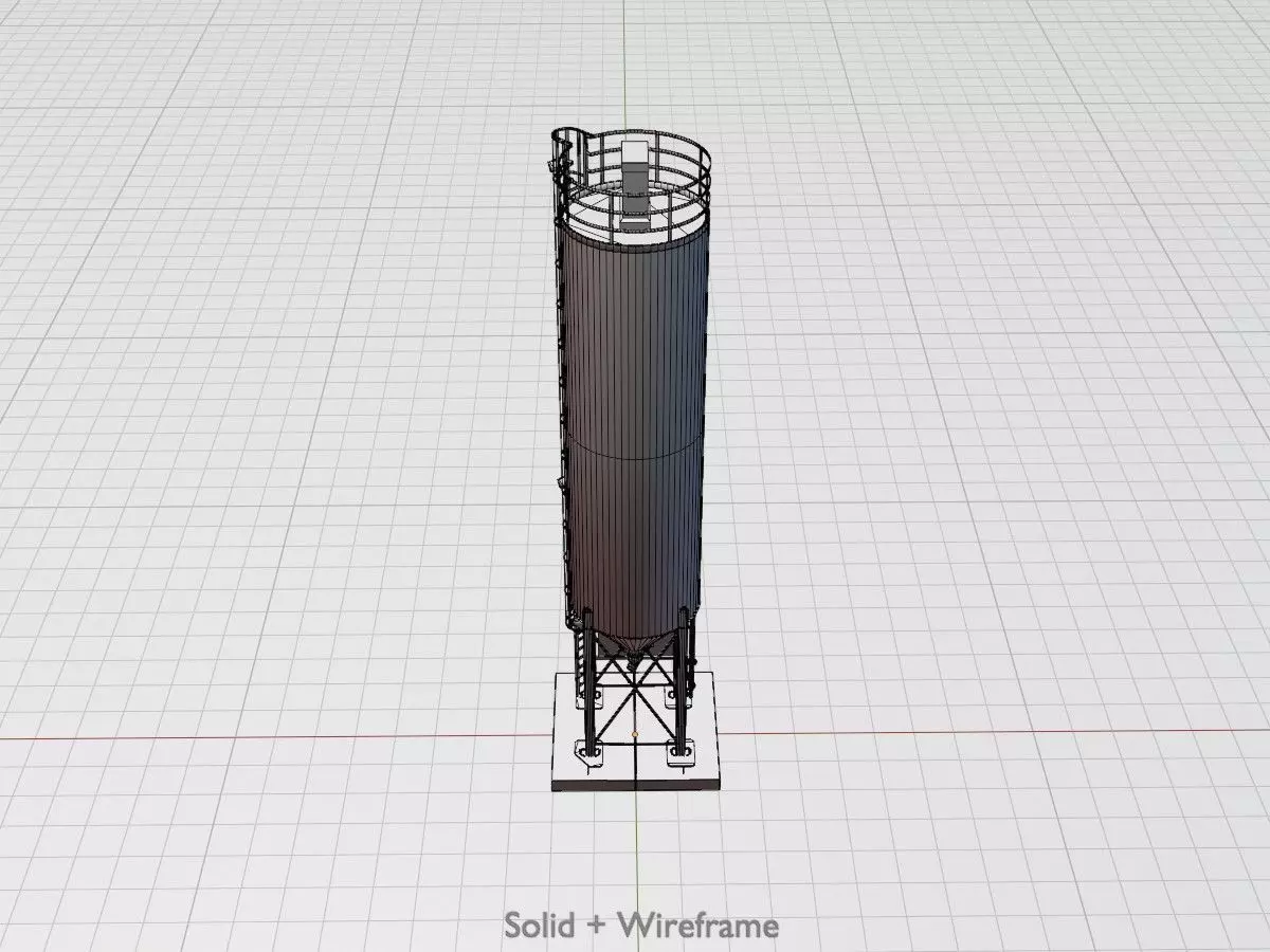 Industrial Cement Silo All Versions 3D Model Collection_57