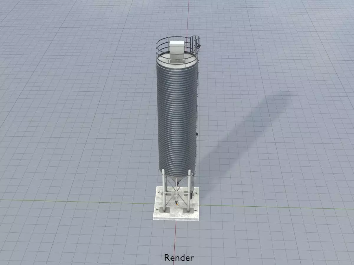 Industrial Cement Silo All Versions 3D Model Collection_59