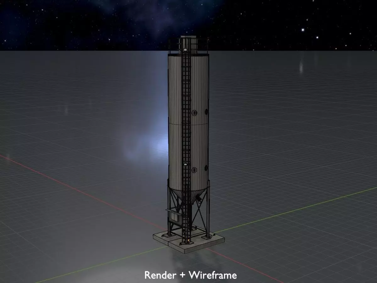 Industrial Cement Silo All Versions 3D Model Collection_51