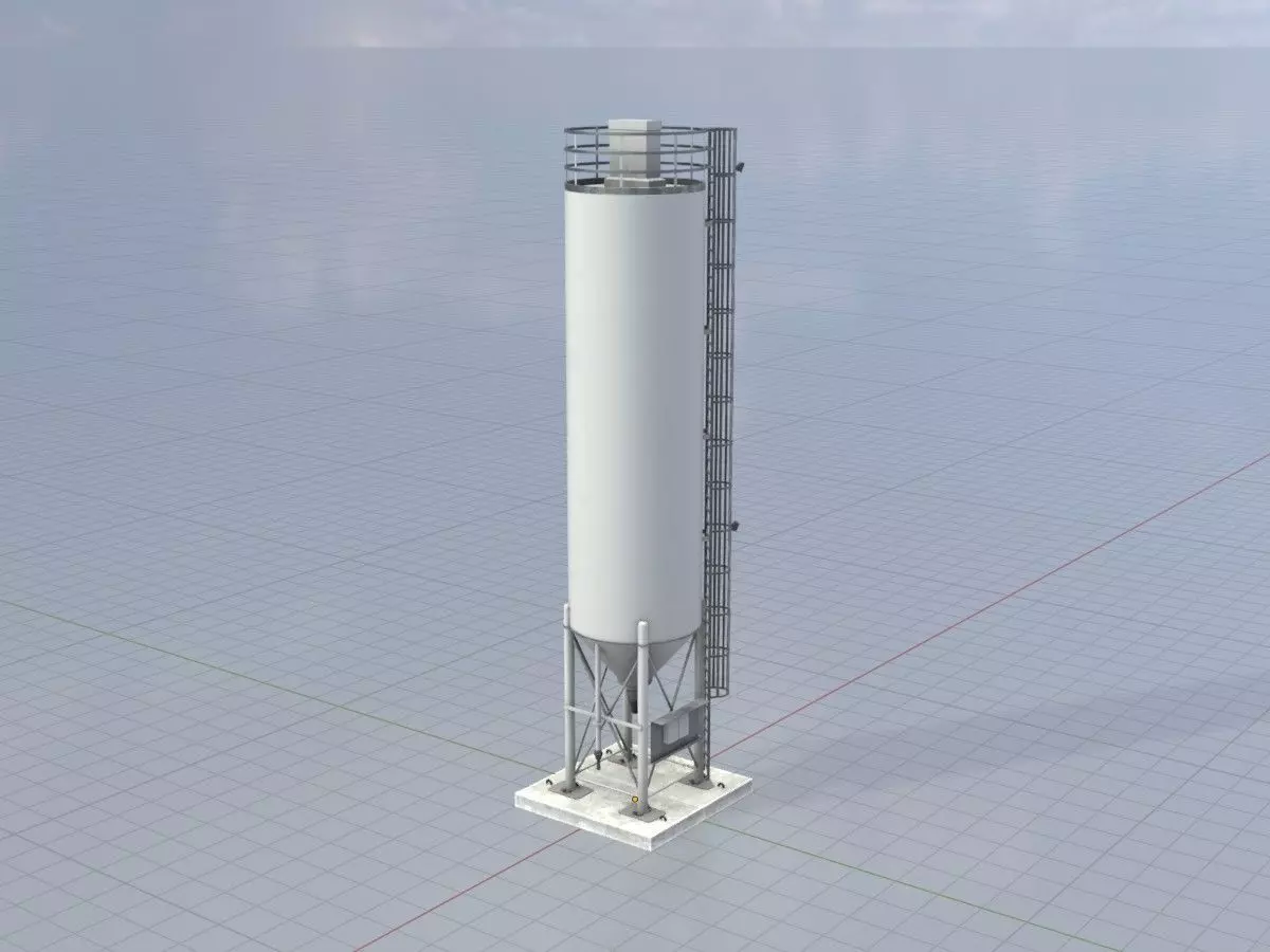 Industrial Cement Silo All Versions 3D Model Collection_45