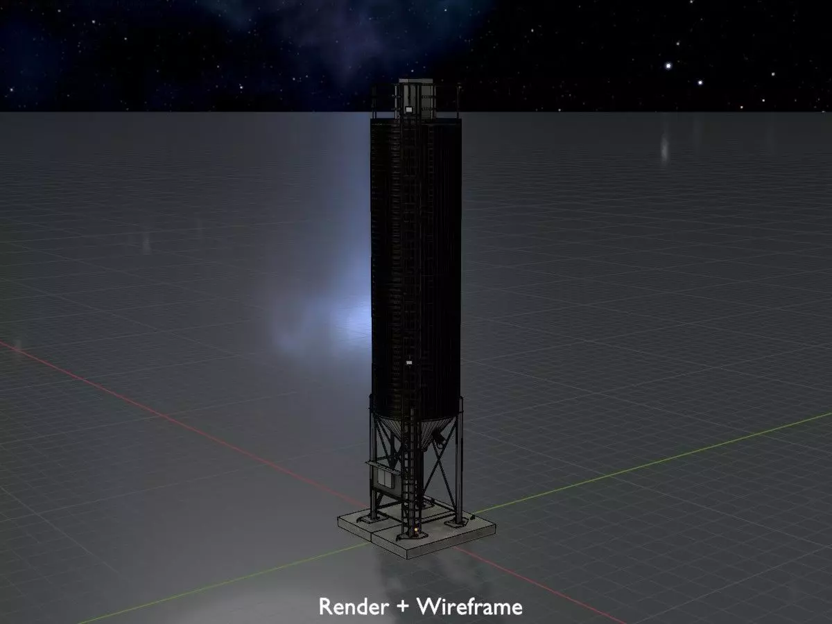 Industrial Cement Silo All Versions 3D Model Collection_70