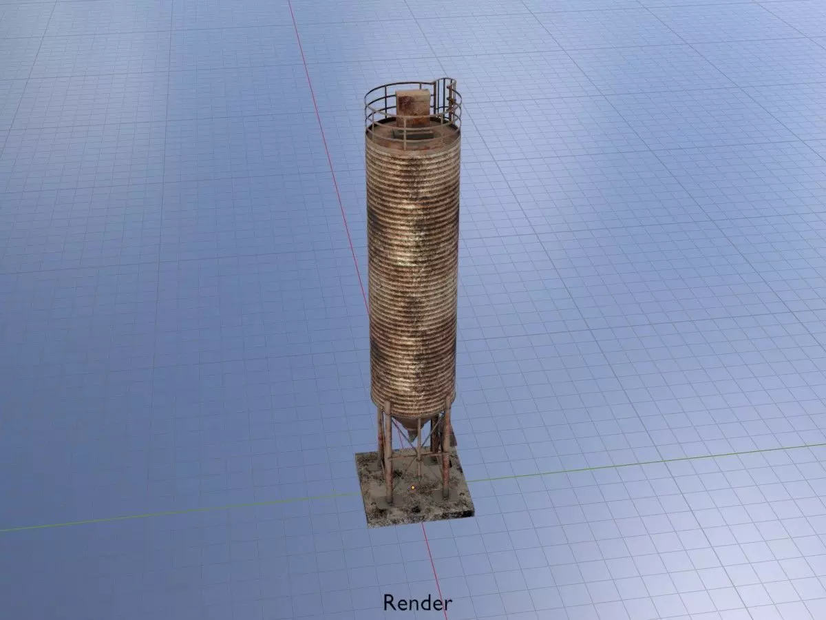 Industrial Cement Silo All Versions 3D Model Collection_28