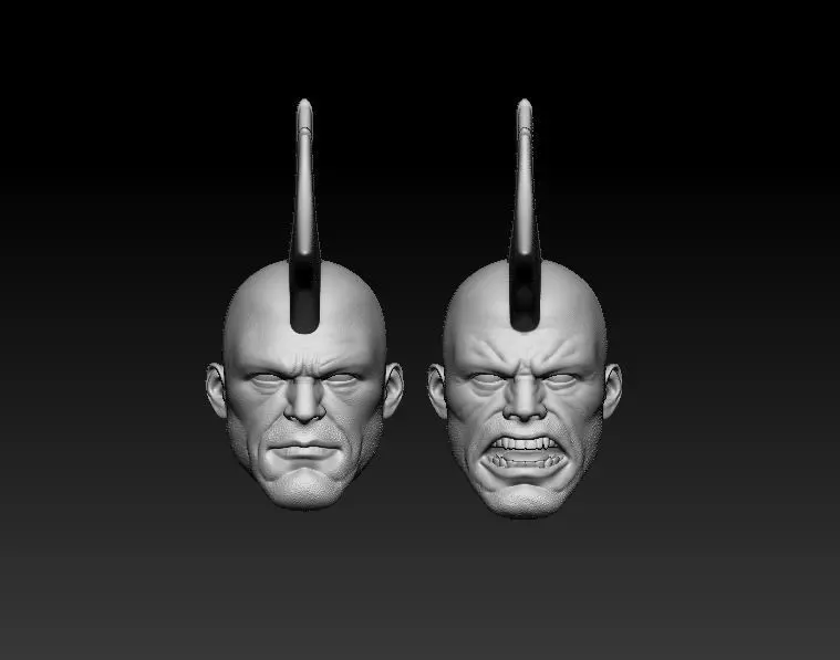 The Savage Dragon Headsculpt for Action Figures 3D print model_0