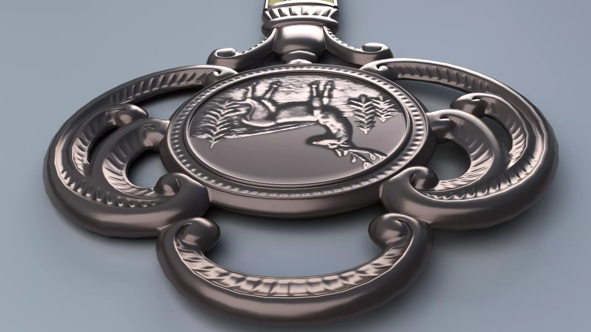 Antique Room Thermometer 3D model_49