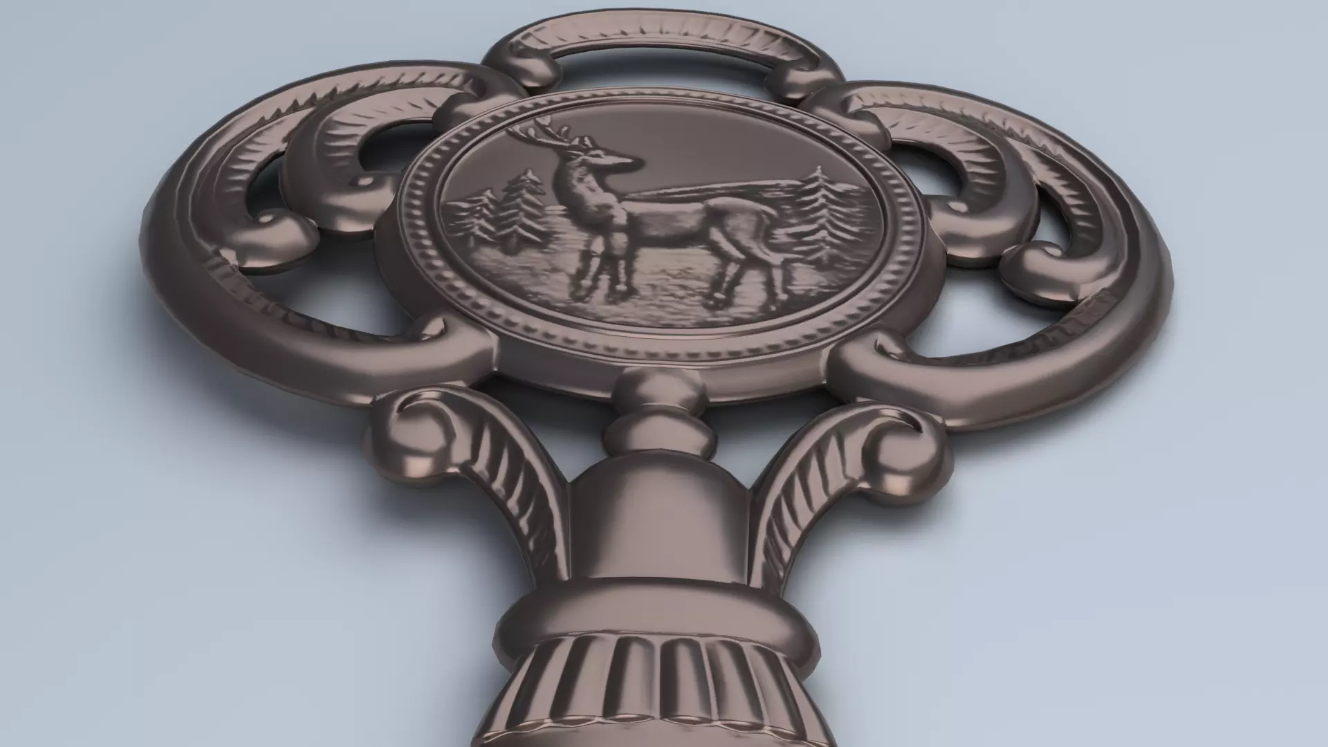 Antique Room Thermometer 3D model_50