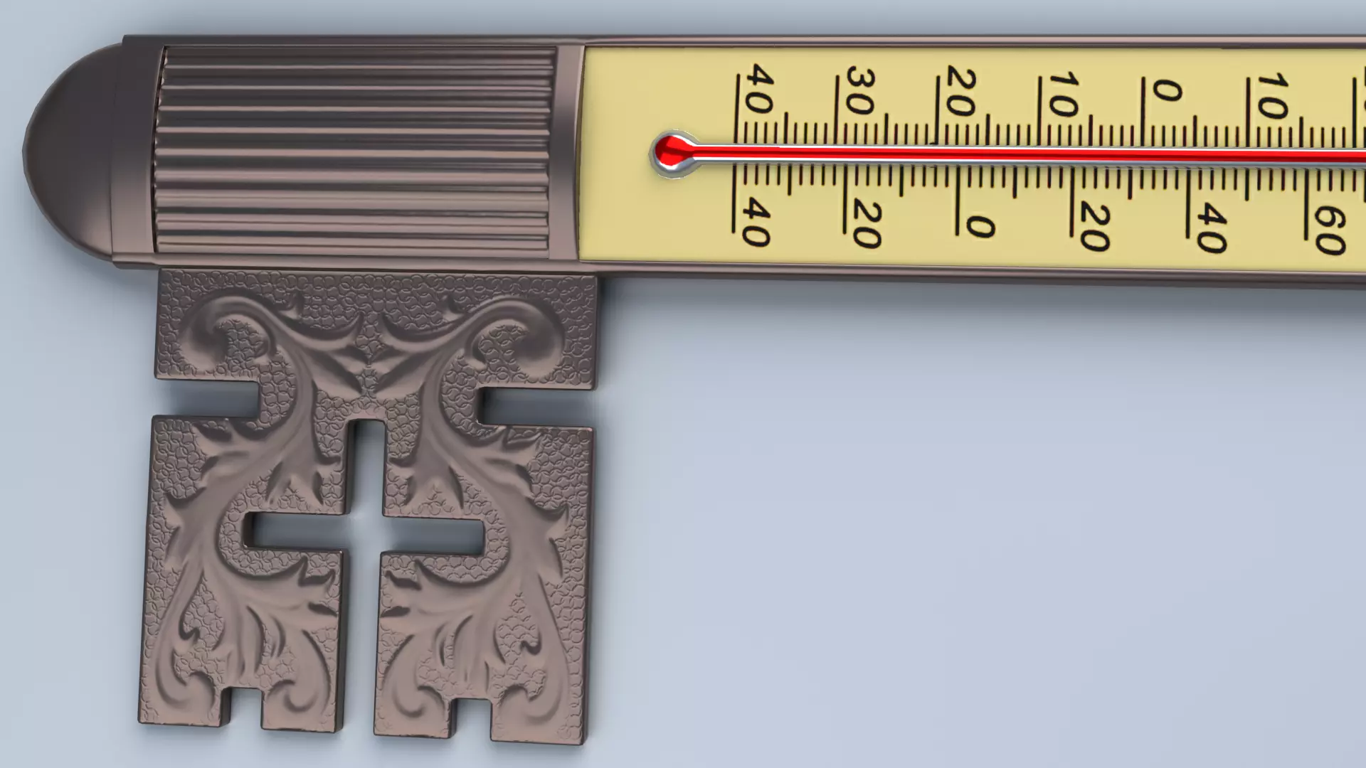 Antique Room Thermometer 3D model_48