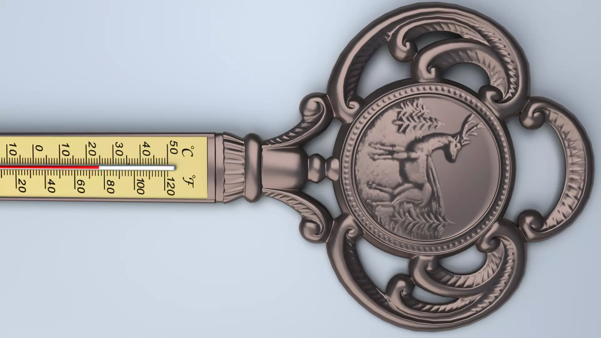 Antique Room Thermometer 3D model_47