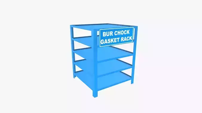 Bur Chock Gasket Rack Low-poly 3D model