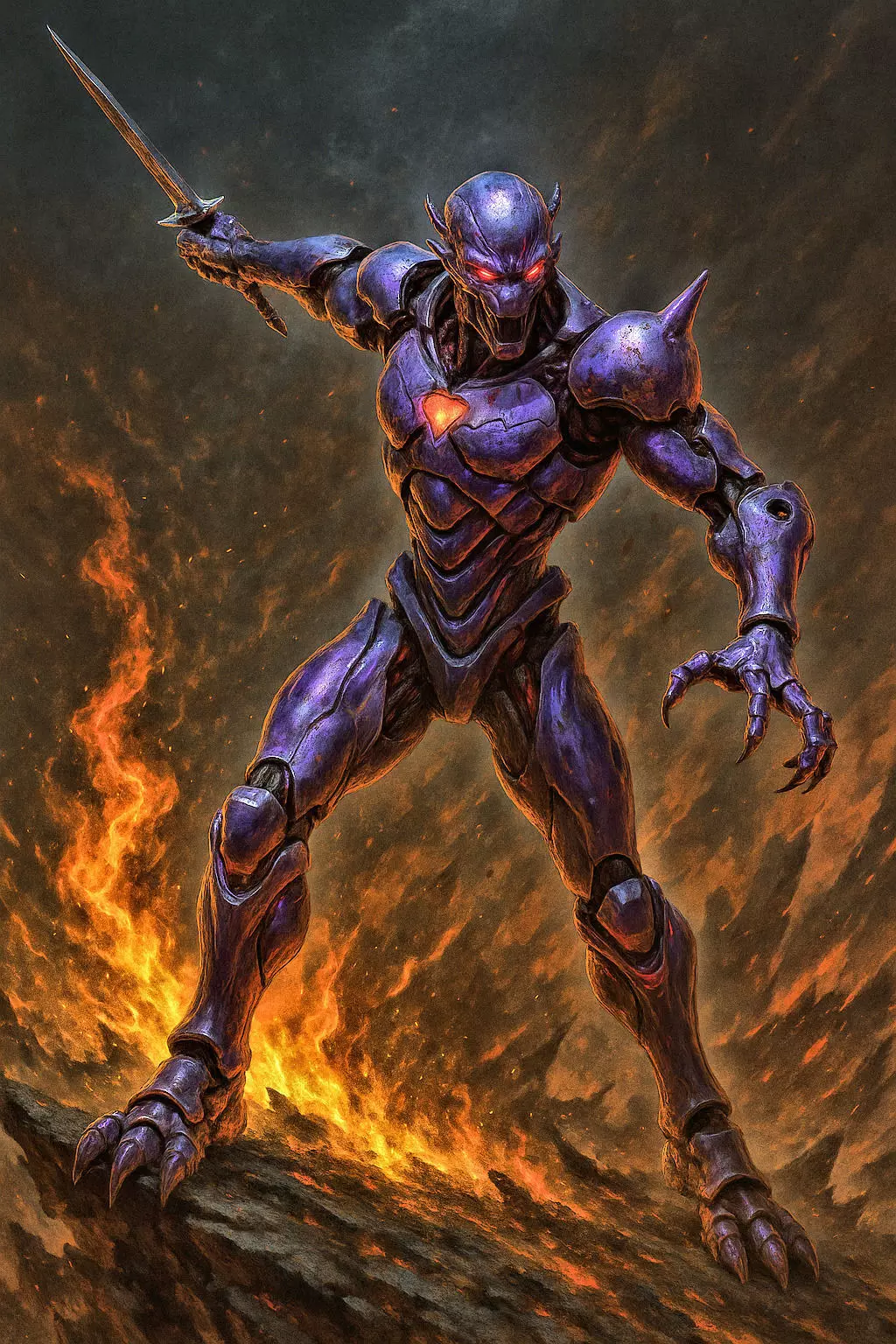 Cybernetic Titan Warrior 3D Model Sci Fi Mecha Character Low-poly 3D model_0