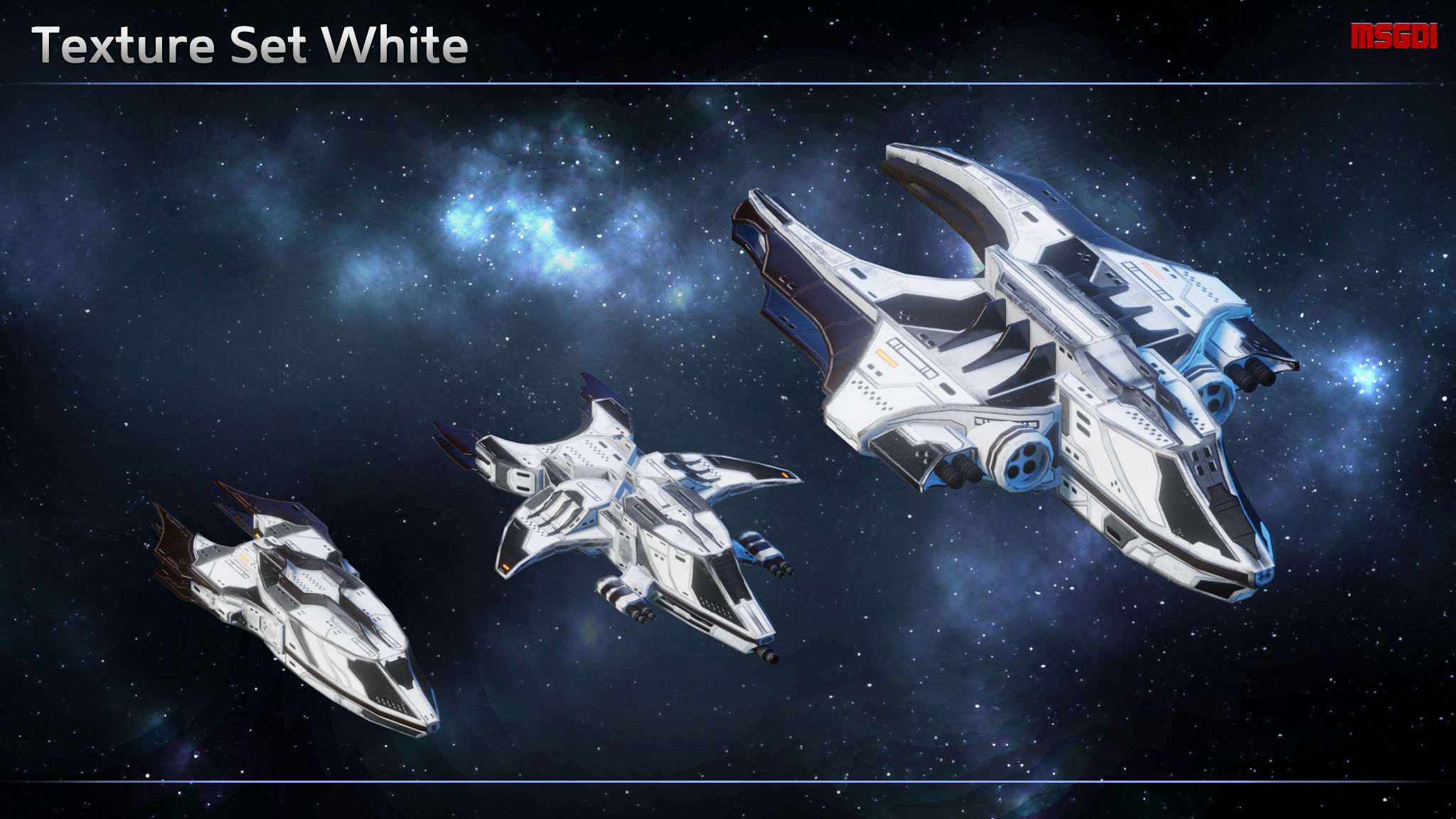 Spaceship Thaalian Empire Fighters Low-poly 3D model_10