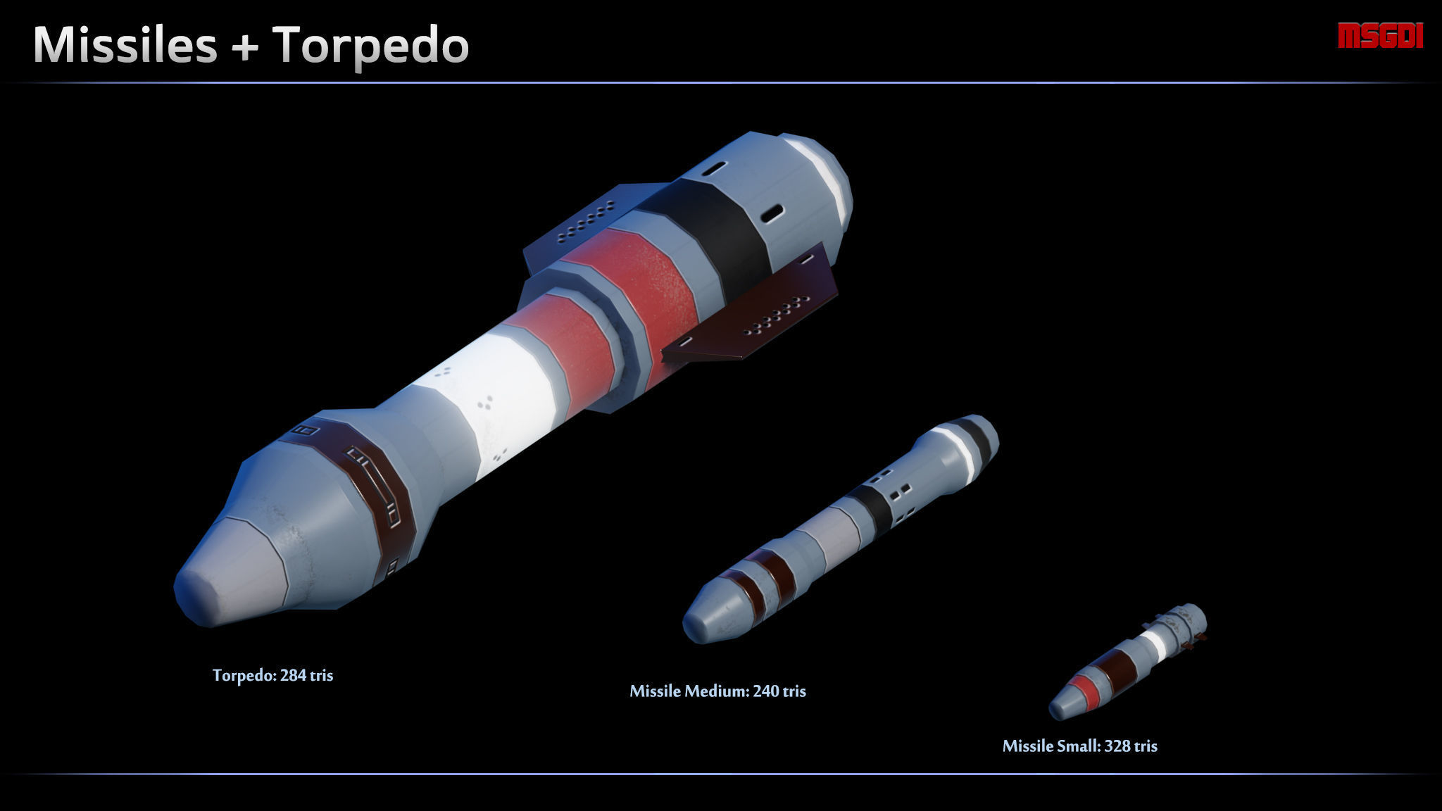 Spaceship Thaalian Empire Fighters Low-poly 3D model_4