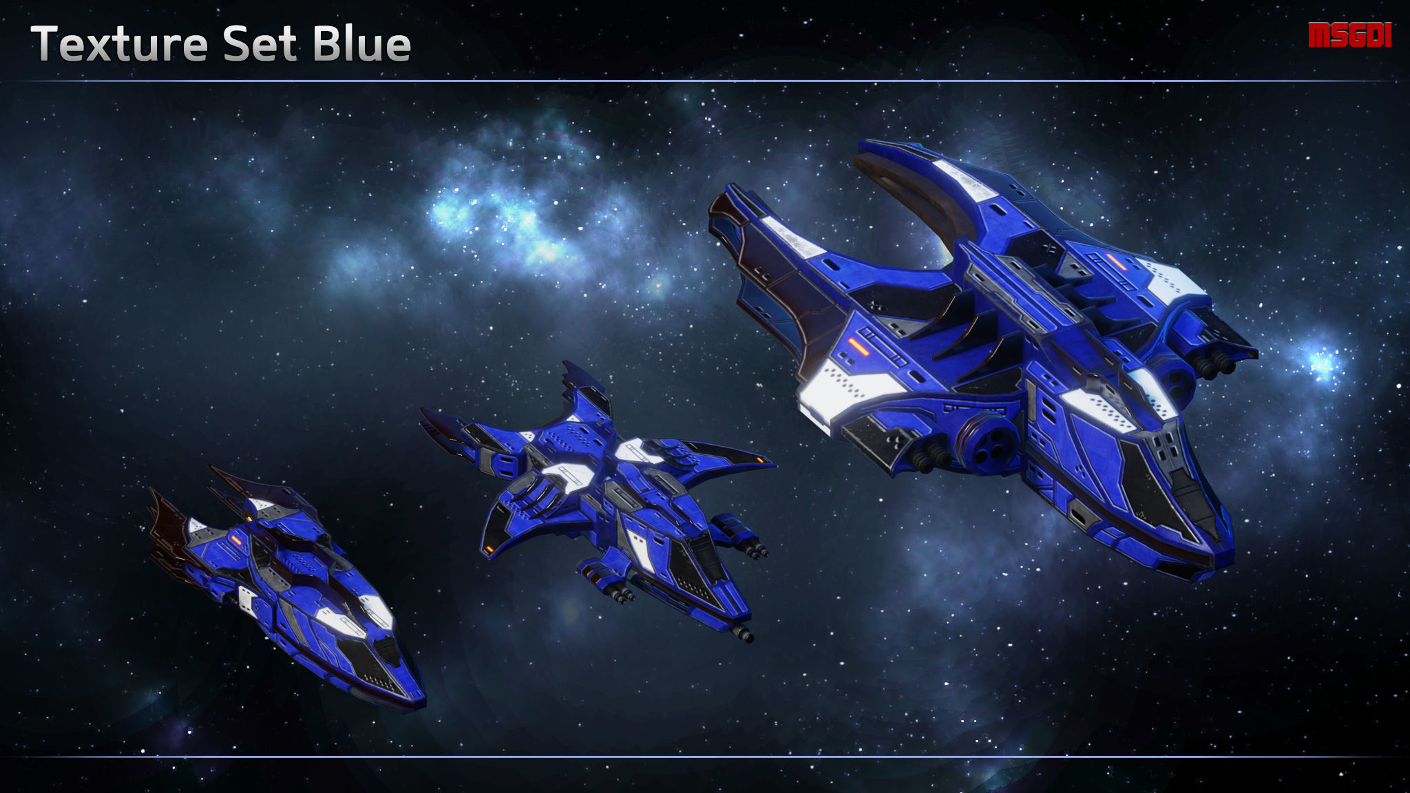 Spaceship Thaalian Empire Fighters Low-poly 3D model_5