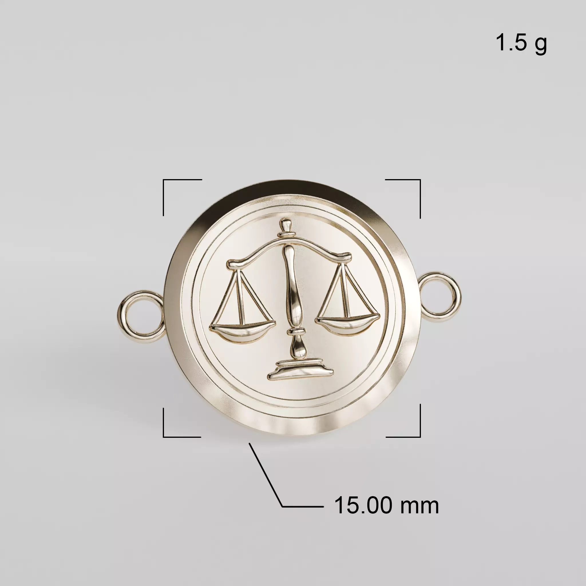 round pendant with scales 3D print model