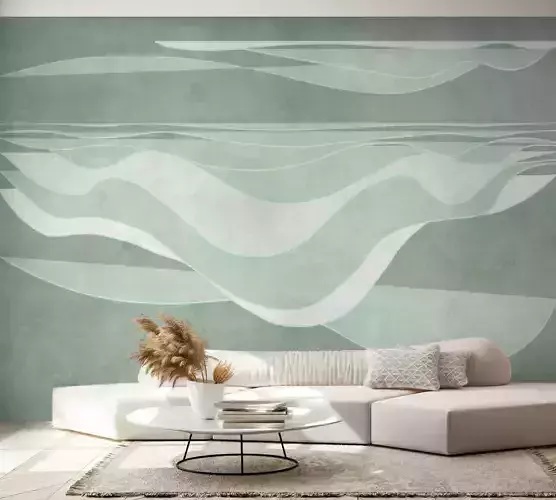 Elegant Waveflow Wall Mural 