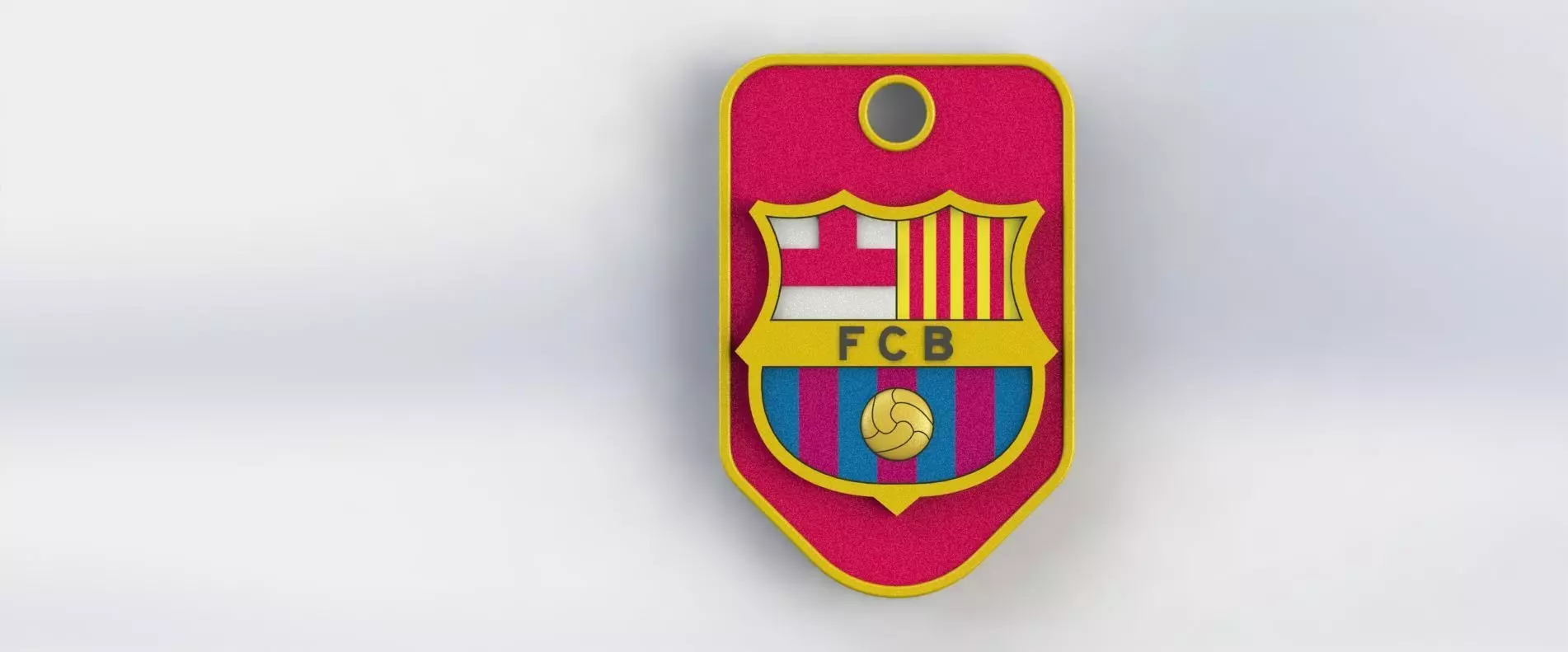 FC Barcelona Car Keychain Free 3D print model