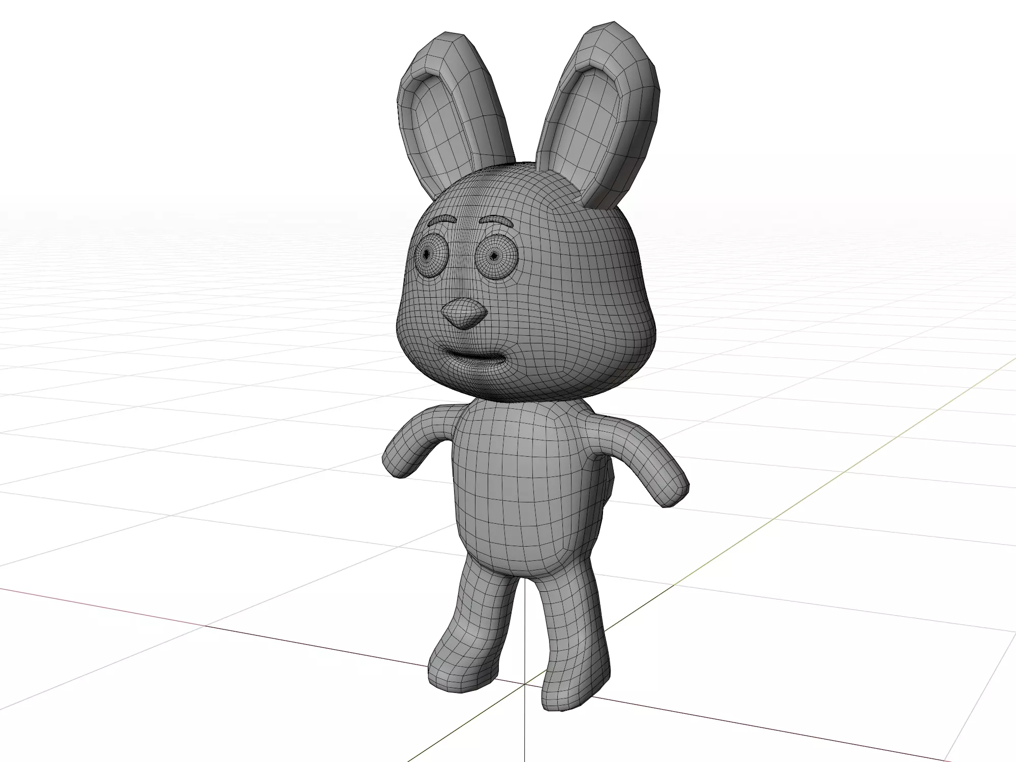 3D model of a cartoon rabbit 3D model_8
