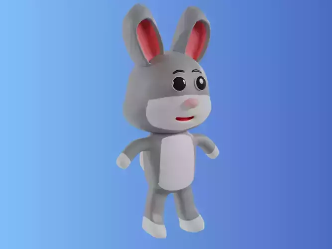 3D model of a cartoon rabbit