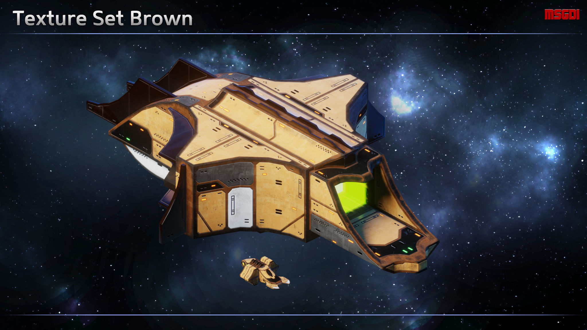 Spaceship Thaalian Empire Resource Ships Low-poly 3D model_5