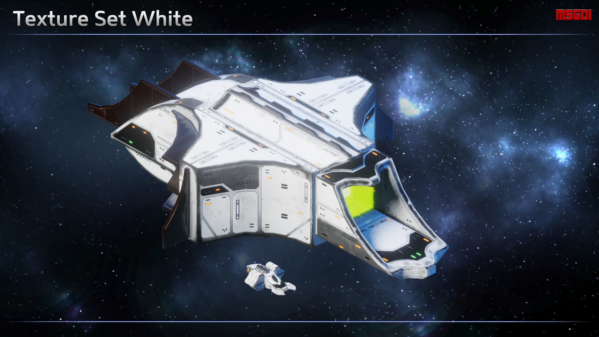 Spaceship Thaalian Empire Resource Ships Low-poly 3D model_9