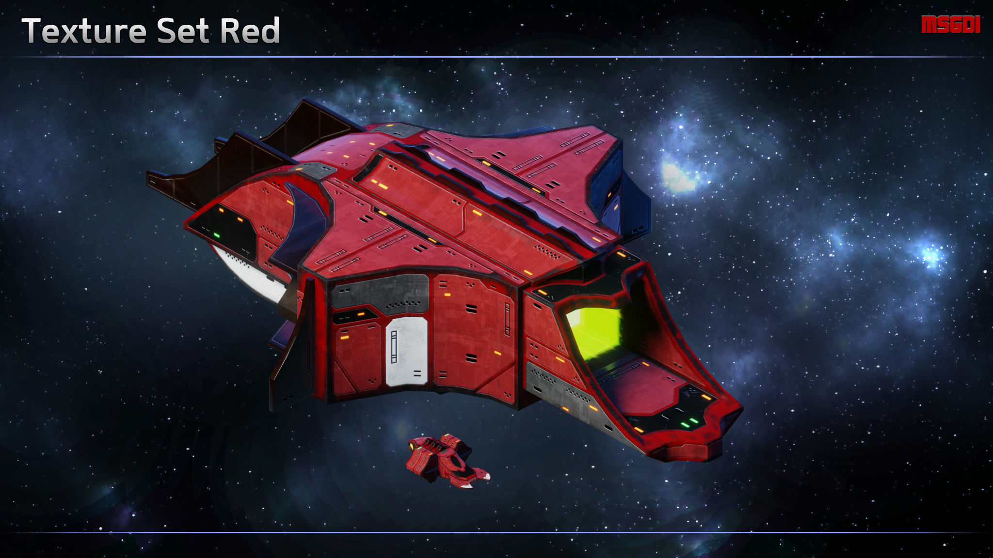 Spaceship Thaalian Empire Resource Ships Low-poly 3D model_8