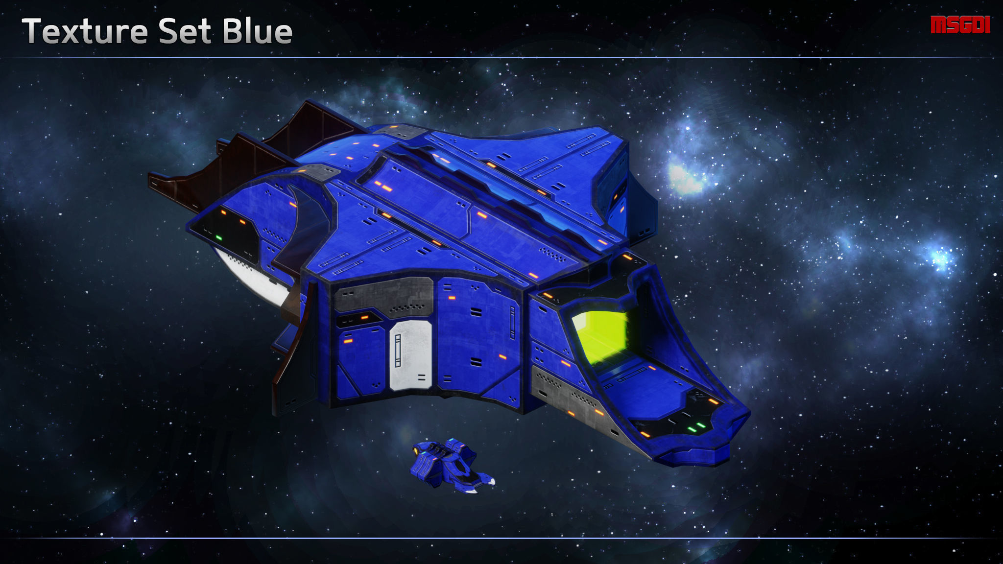 Spaceship Thaalian Empire Resource Ships Low-poly 3D model_4