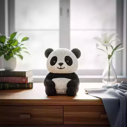 Knitted Panda 3D Printable