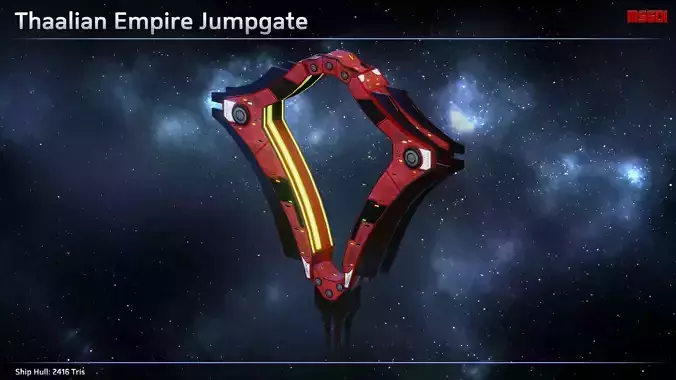 Spaceship Thaalian Empire Jumpgate Low-poly 3D model