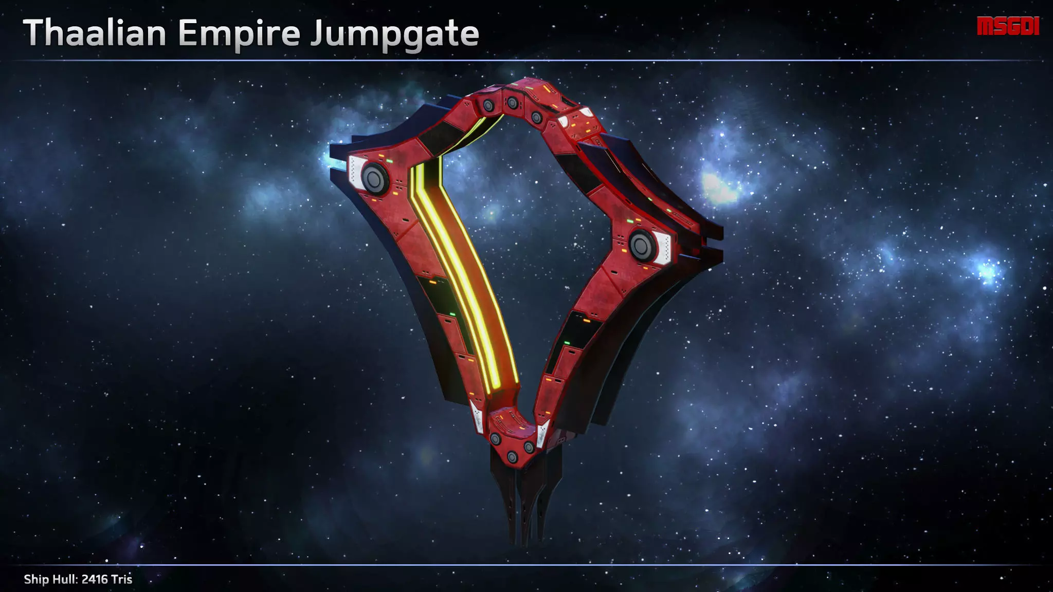 Spaceship Thaalian Empire Jumpgate Low-poly 3D model_0