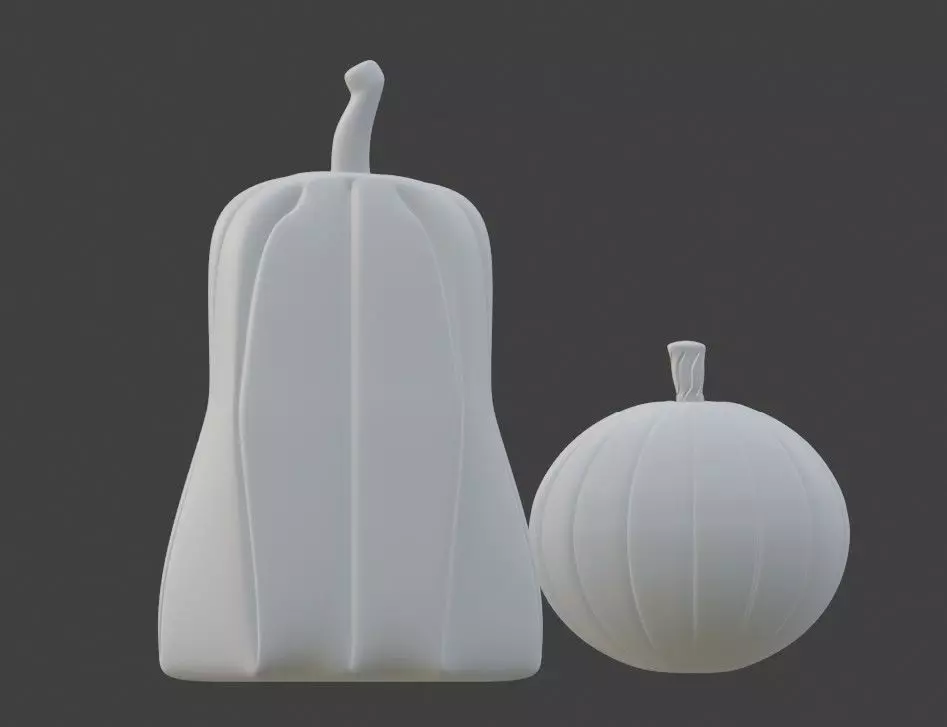 Stylized Halloween Pumpkins  3D Model  3D print model_6