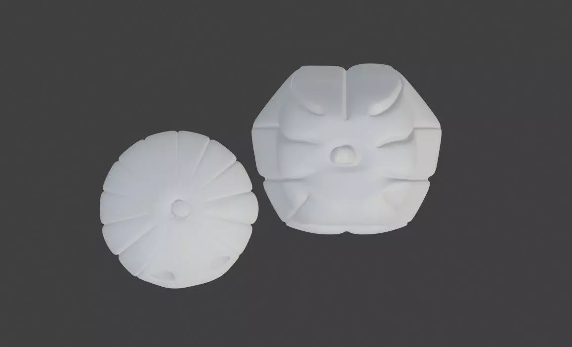 Stylized Halloween Pumpkins  3D Model  3D print model_7