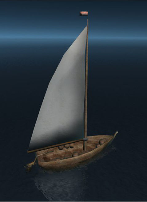 Fishing Boat Low Poly Low-poly 3D model_1