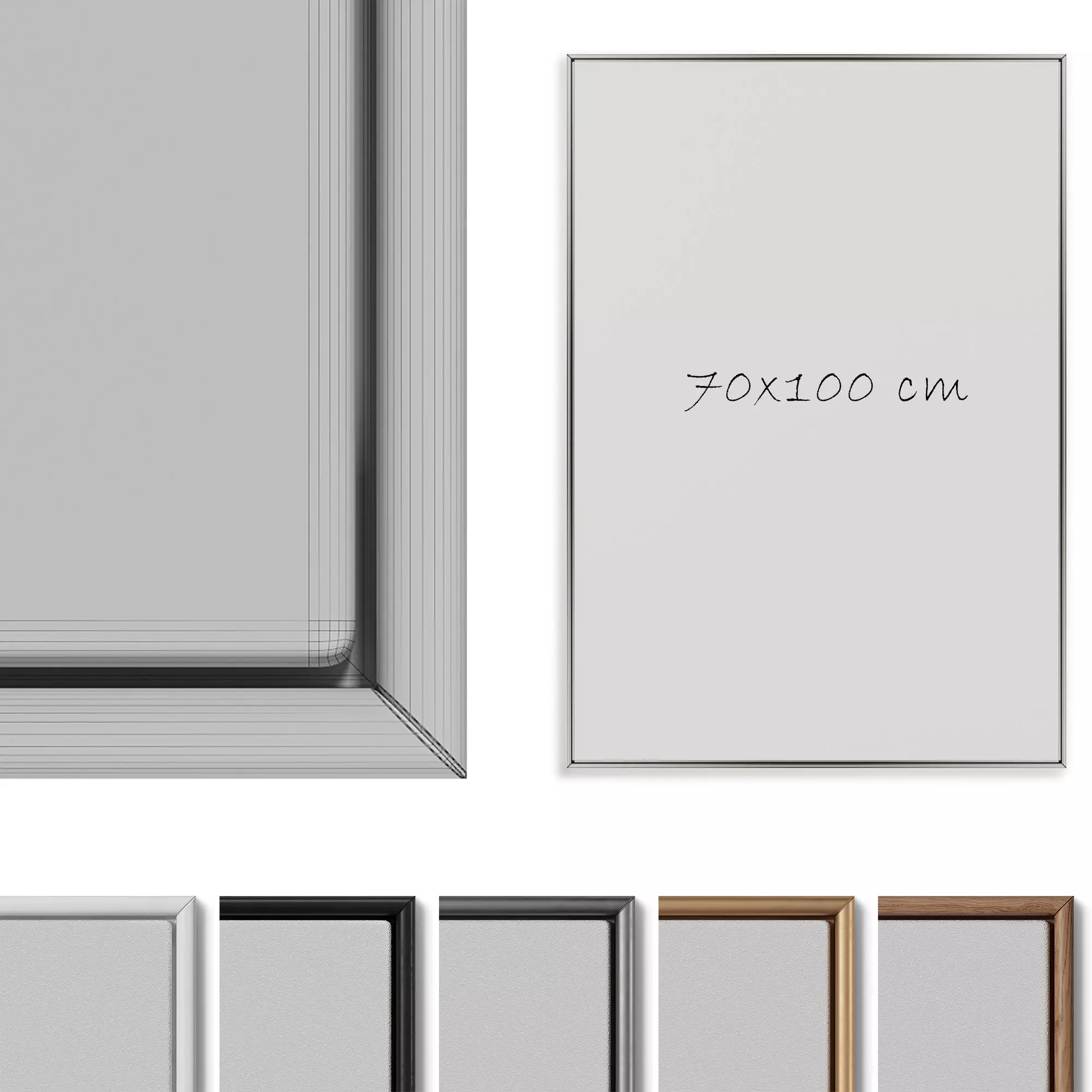 abstract painting frame set 3D model_1