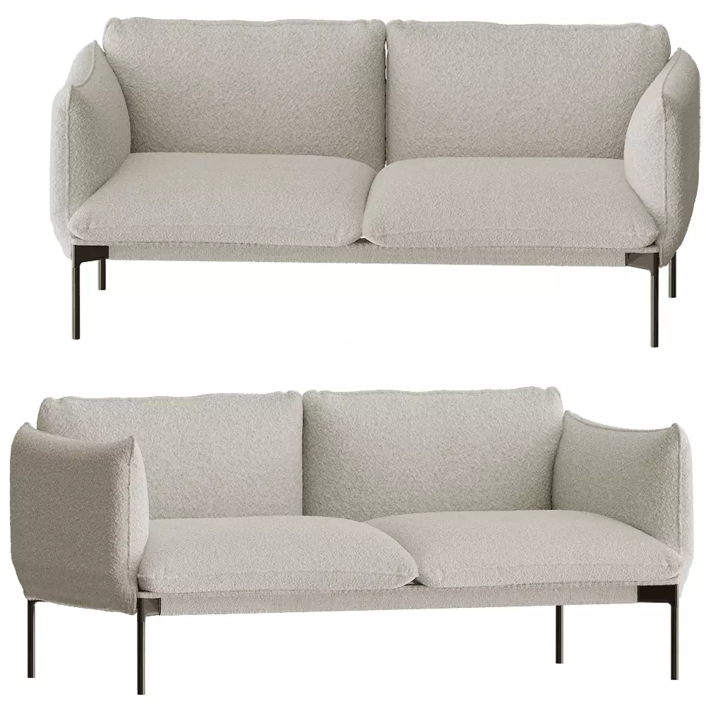 Sofa Palm Springs Low-poly 3D model_0