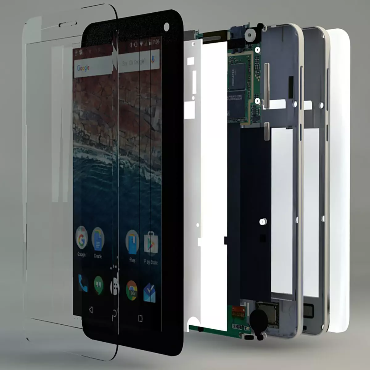 Smart Phone Inside Part Complete 3D model_0