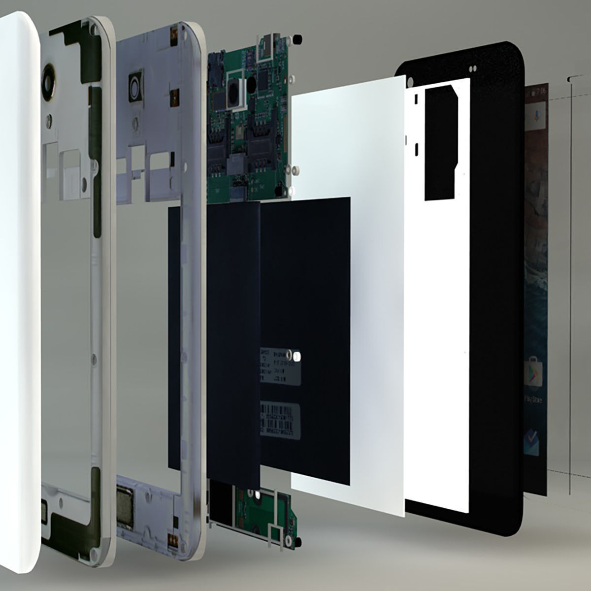 Smart Phone Inside Part Complete 3D model_6