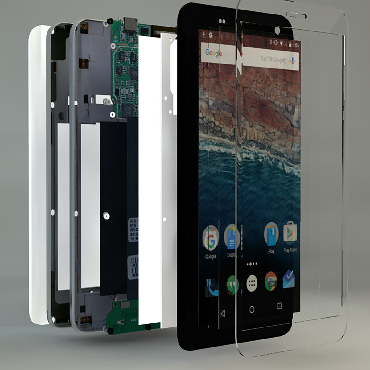 Smart Phone Inside Part Complete 3D model_14