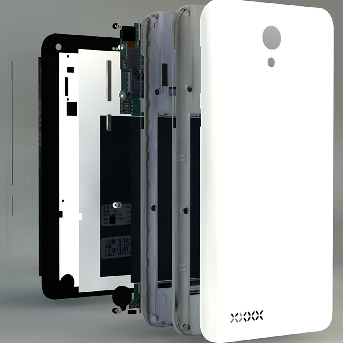 Smart Phone Inside Part Complete 3D model_1