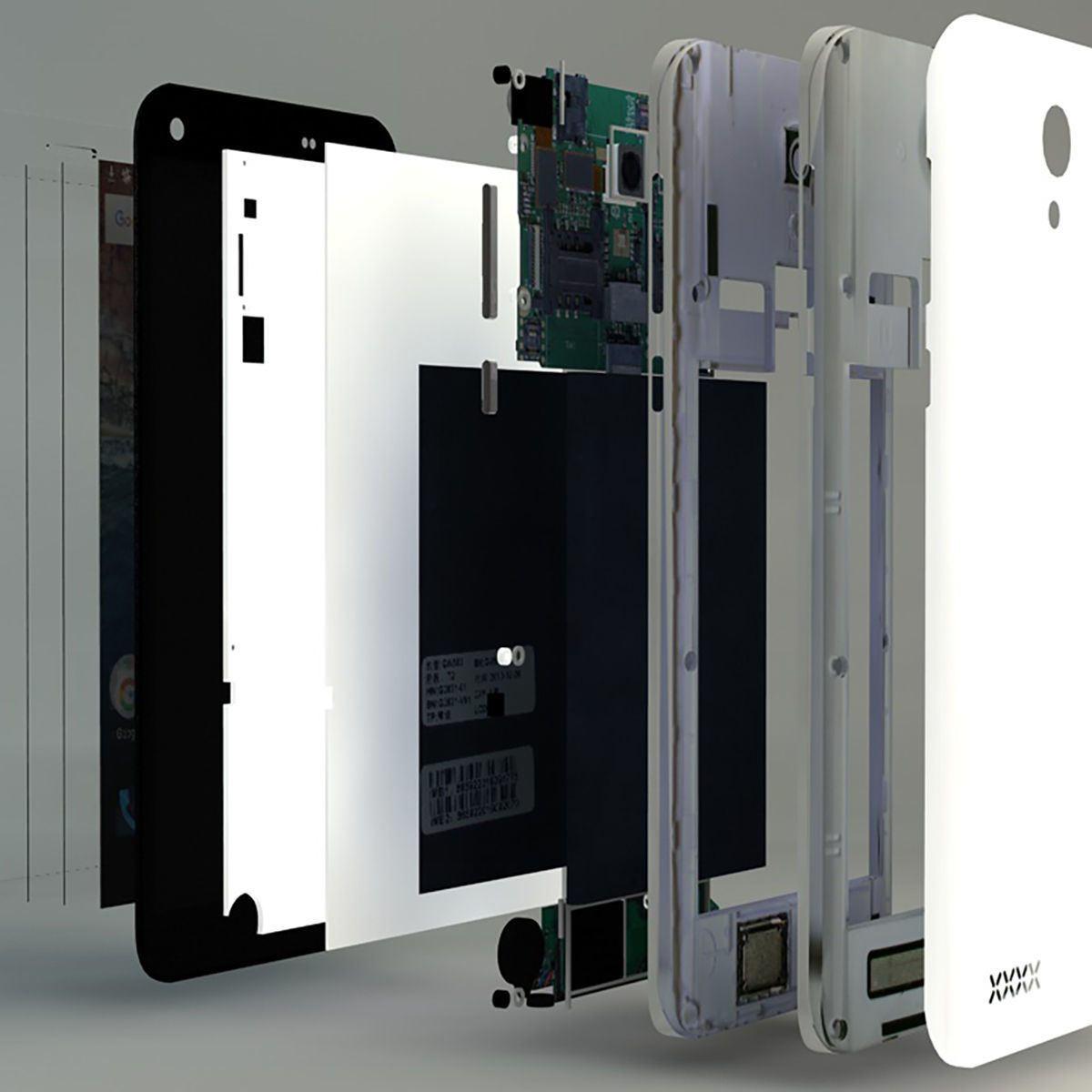 Smart Phone Inside Part Complete 3D model_3