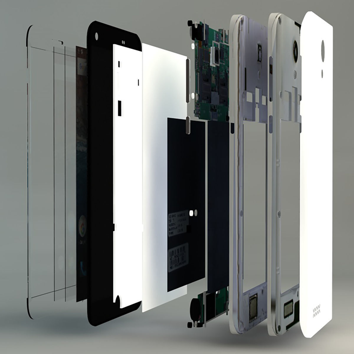 Smart Phone Inside Part Complete 3D model_2