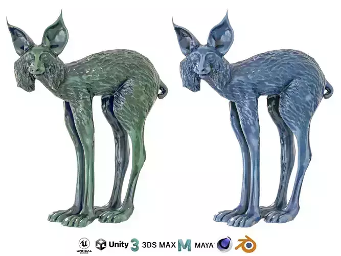 Lynx Porcelain statues