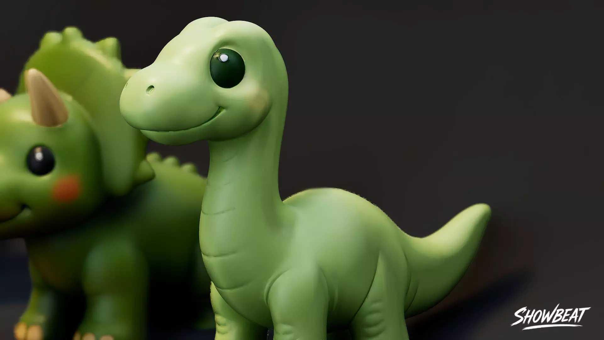 Cartoon Dinosaur Plush Pack Low-poly 3D model_7