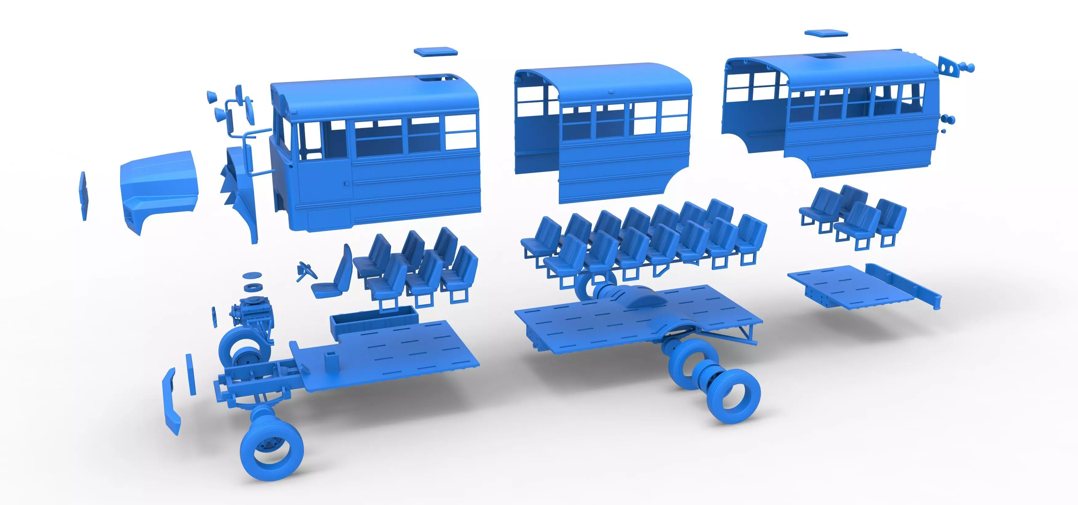 School bus for Figure 8 racing Version 2 Scale 1 to 25 3D print model_43