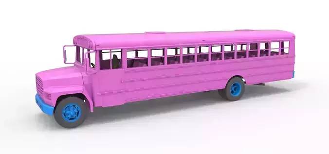 School bus for Figure 8 racing Version 2 Scale 1 to 25