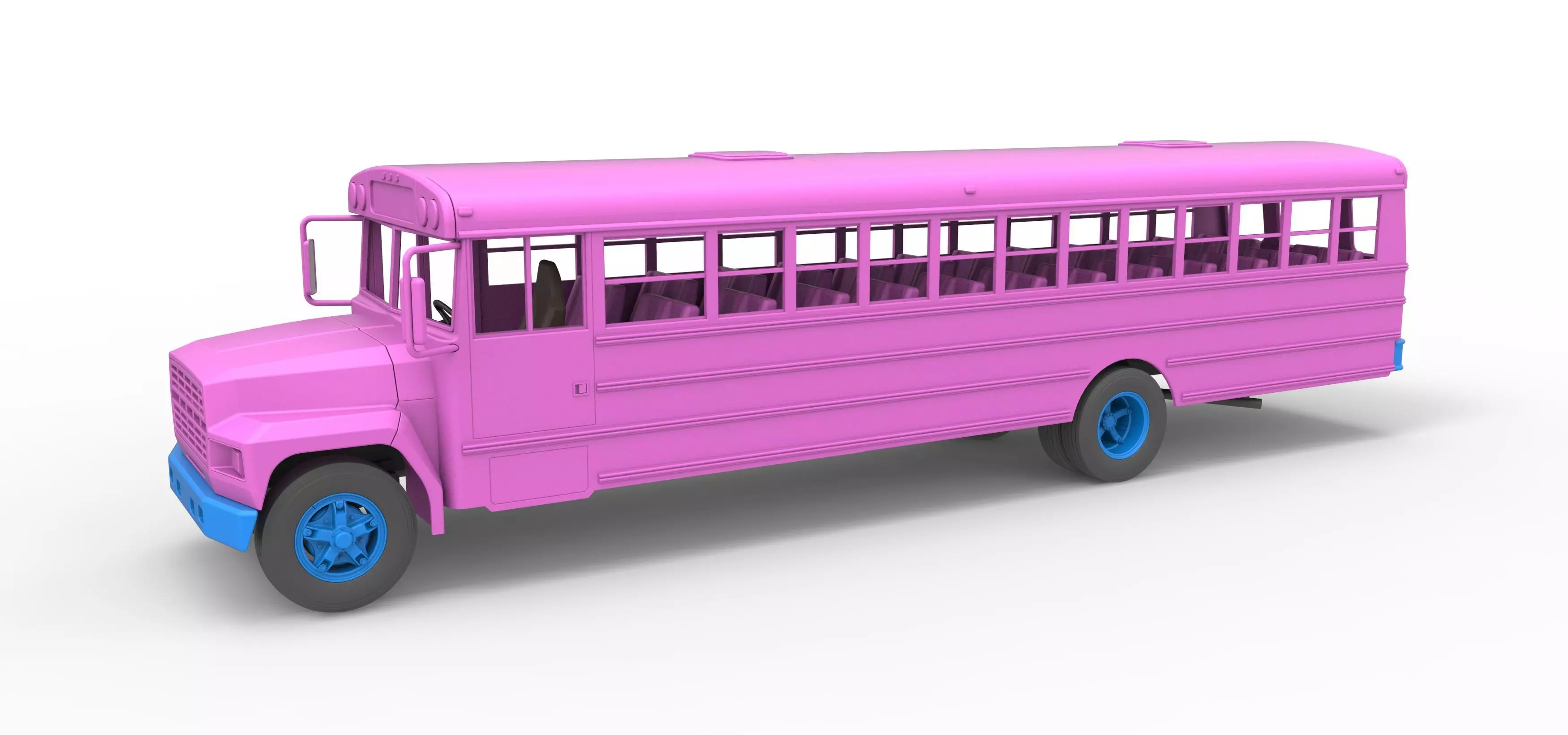 School bus for Figure 8 racing Version 2 Scale 1 to 25 3D print model_0