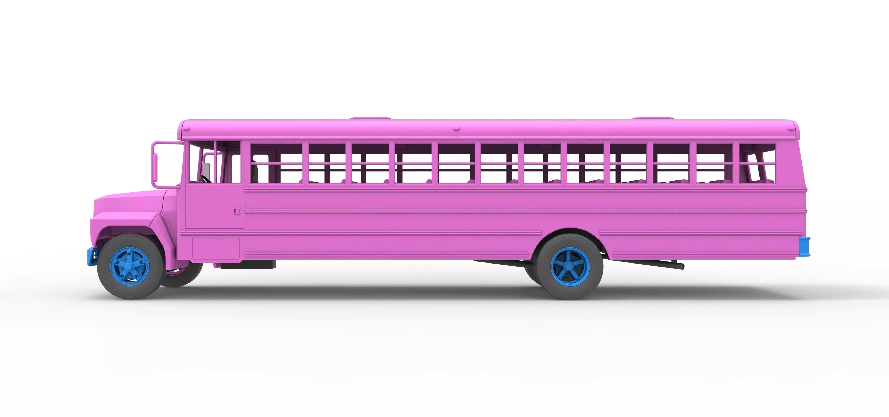 School bus for Figure 8 racing Version 2 Scale 1 to 25 3D print model_9
