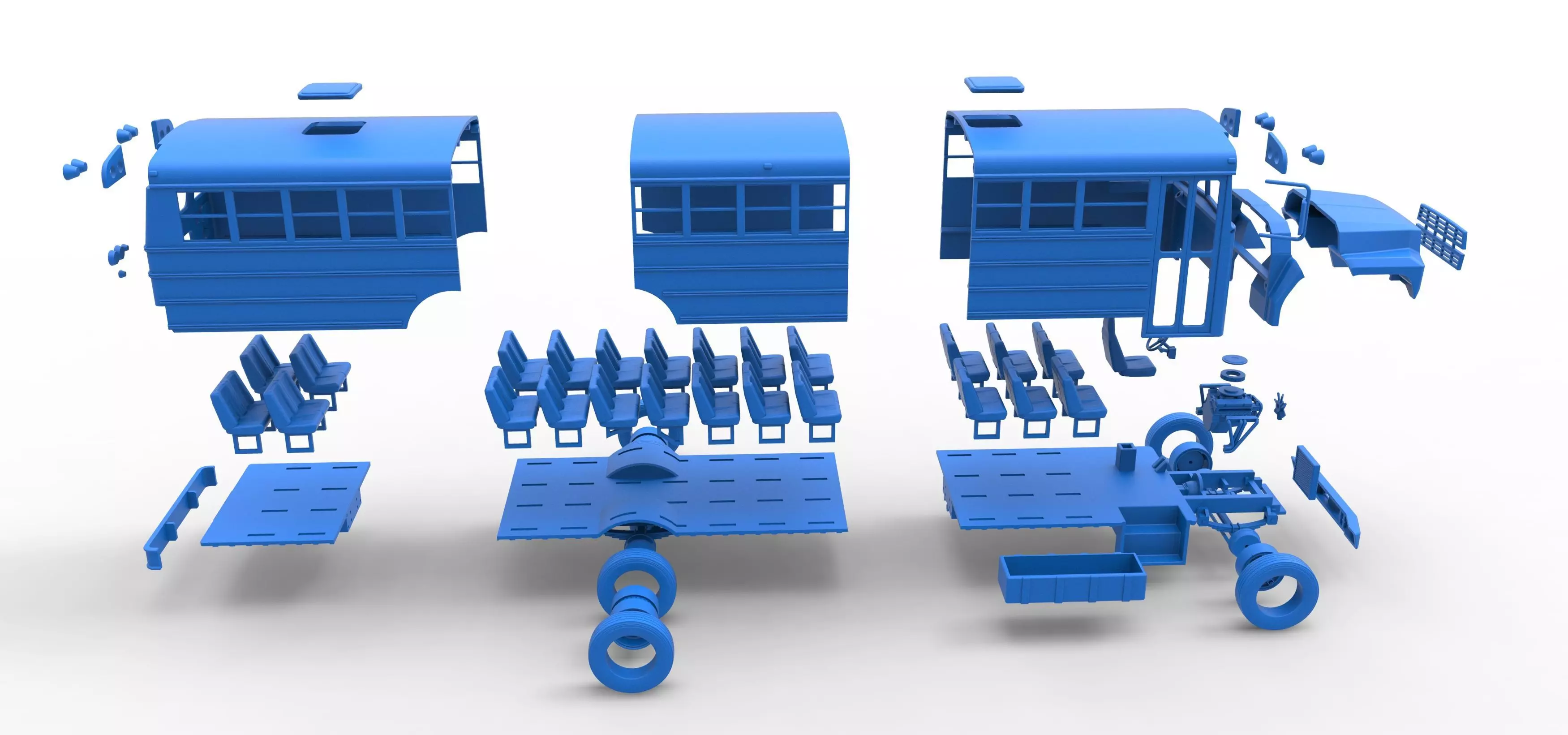 School bus for Figure 8 racing Version 2 Scale 1 to 25 3D print model_52