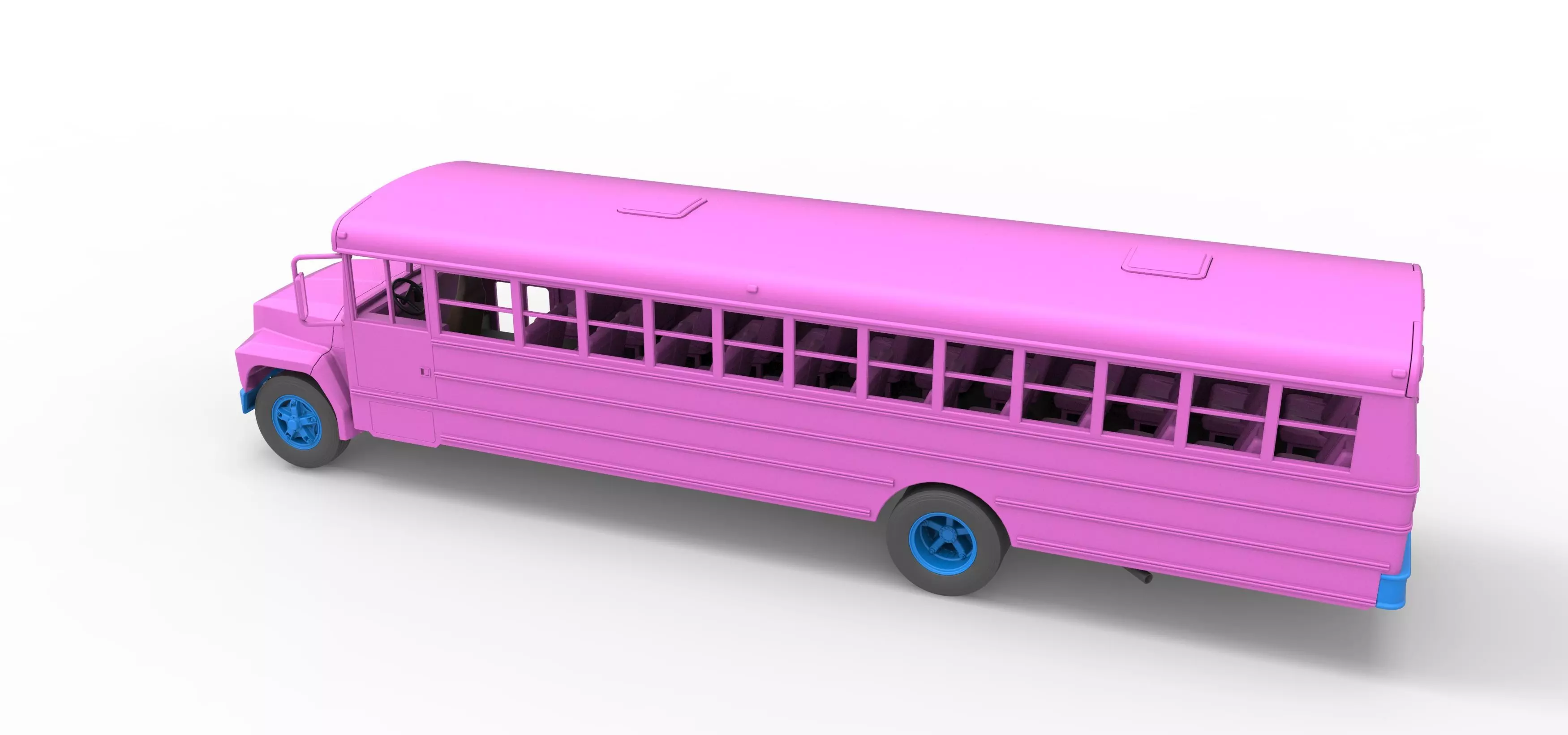 School bus for Figure 8 racing Version 2 Scale 1 to 25 3D print model_12