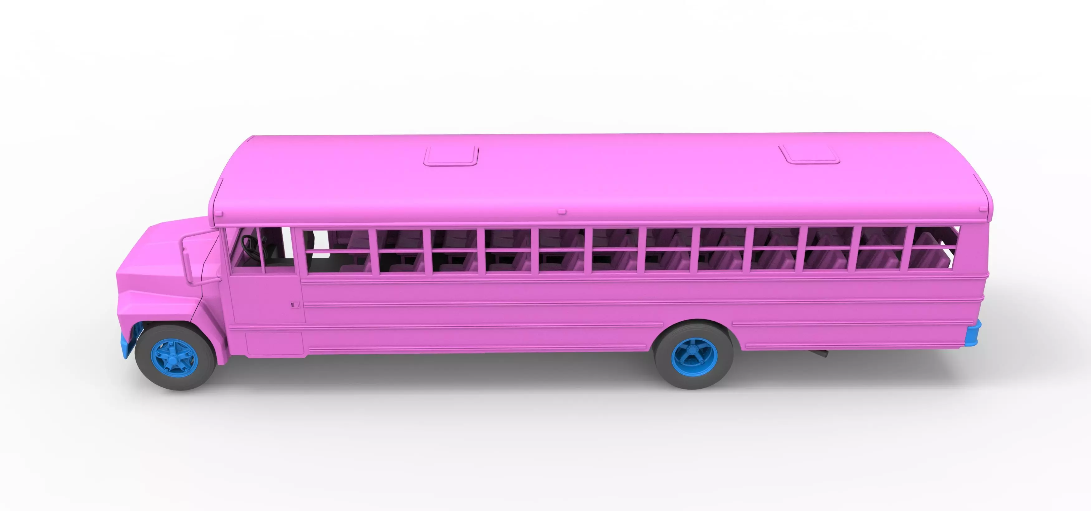 School bus for Figure 8 racing Version 2 Scale 1 to 25 3D print model_10